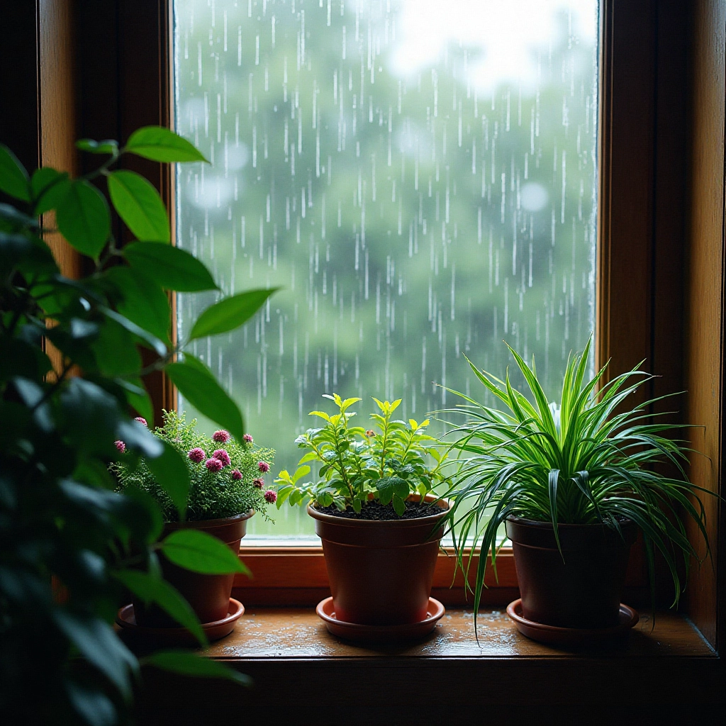 Rainy Day Window Plants